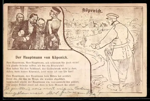 AK Berlin, Hauptmann von Köpenick wird verhaftet