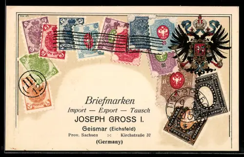 Lithographie Russland, Russische Briefmarken, Wappen, Briefmarken Import, Export & Tausch Joseph Gross