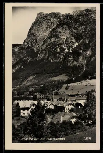 AK Tenneck, Ortsansicht gegen das Tennengebirge