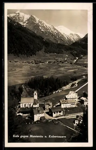 AK Kals, Ortsansicht mit Blick gegen Muntanitz und Kalsertauern