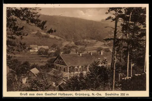 AK St. Bernhard-Frauenhofen, Grünberg, Gasthof Hofbauer