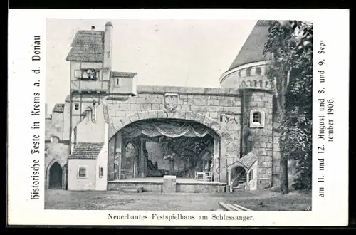 AK Krems a. d. Donau, Neuerbautes Festspielhaus am Schiessanger