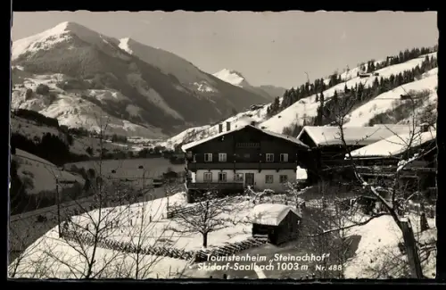 AK Saalbach, Touristenheim Steinachhof, Skidorf
