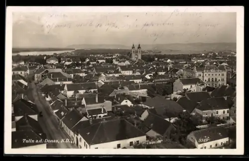 AK Tulln a. d. Donau, Ortspanorama mit Kirche
