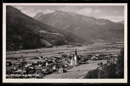 AK Bramberg, Panorama gegen das Habachtal mit Kirche