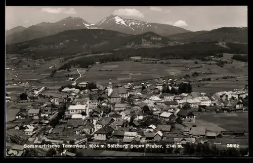 AK Tamsweg /Salzburg, Ortsansicht mit Bergpanorama gegen Preber