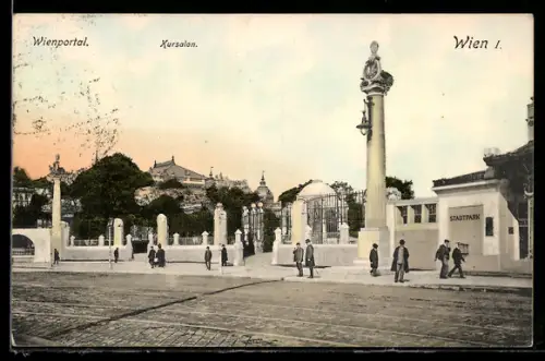 AK Wien, Wienportal mit Kursalon und Eingang zum Stadtpark