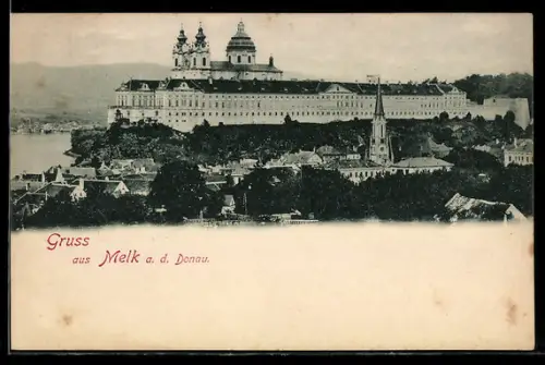 AK Melk a. d. Donau, Stift mit Kirche