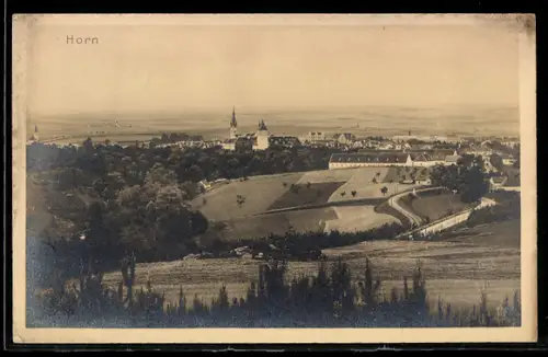 AK Horn, Panorama mit Ort und Kirchtürmen