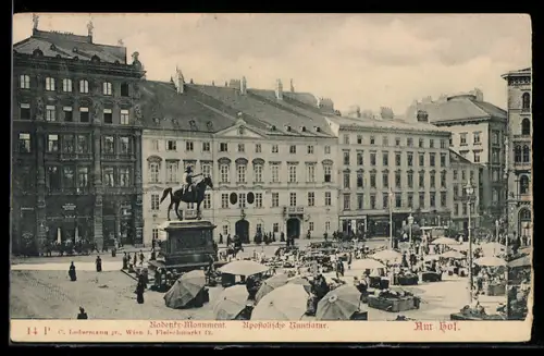 AK Wien, Am Hof, Radetzky-Monument, Apostolische Nuntiatur
