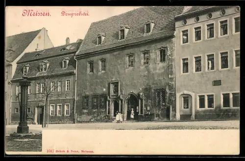 AK Meissen, Strassenpartie an der Domprobstei