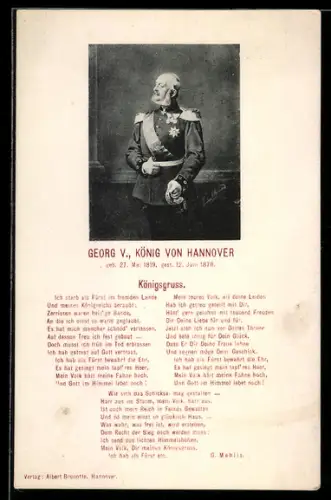 AK Georg V. von Hannover, Königsgruss