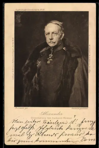AK Alexander Grossherzog von Sachsen-Weimar-Eisenach mit Orden