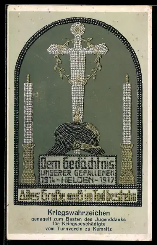 AK Kemnitz, Kriegswahrzeichen, Nagelung zur Kriegshilfe des Turnvereins