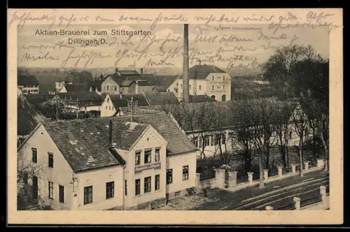 AK Dillingen a. D., Aktien-Brauerei zum Stiftsgarten