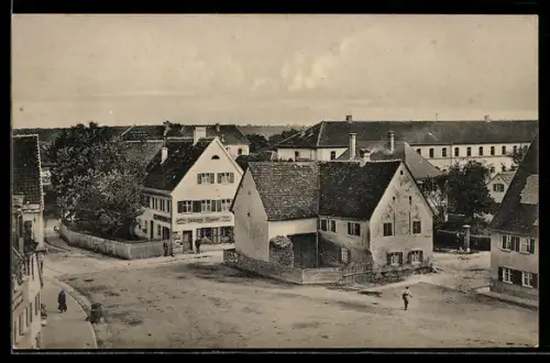AK Dillingen a. D., Ortspartie, Ladengeschäft von Johann Glaser
