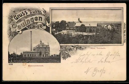 AK Lauingen, Elektrizitätswerk und Städtische Turnhalle