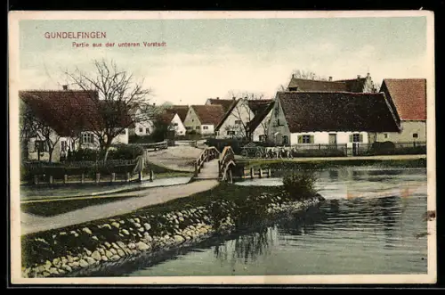AK Gundelfingen, Strasse an der unteren Vorstadt