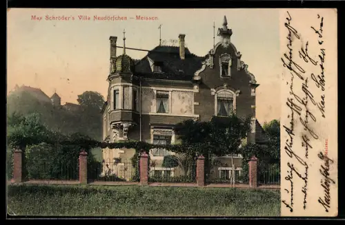 AK Meissen, Max Schröder`s Villa Neudörfchen