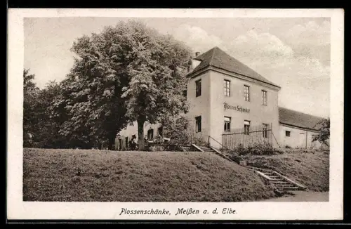 AK Meissen a. d. Elbe, Gasthaus Plossenschänke