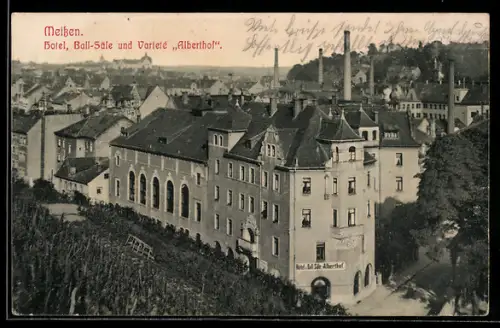 AK Meissen, Hotel, Ball-Säle und Varieté Alberthof