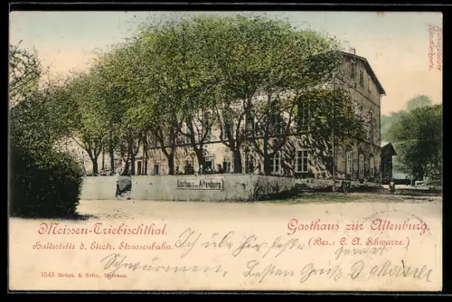 AK Meissen-Triebischtal, Gasthaus zur Altenburg, Bes. C. A. Schwarze