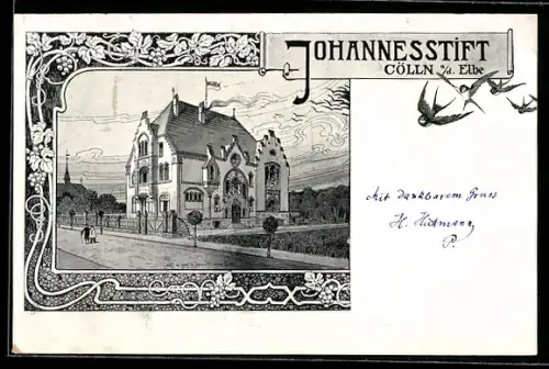 AK Cölln a/d Elbe, Motiv vom Joannesstift