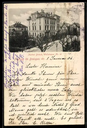 AK Freiburg im Breisgau, Institut Brinck in der Wallstrasse 10