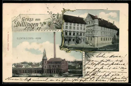 AK Dillingen a. D., Elektrizitäts-Werk, Priester Seminar