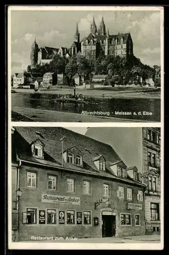 AK Meissen a. d. Elbe, Restaurant zum Anker, Uferstrasse 9, Inh. A. Herzog