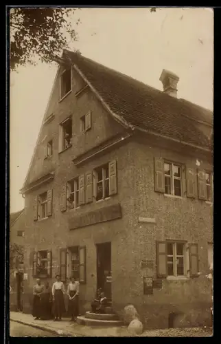 Foto-AK Dillingen /Donau, Handlung von Joseph Zoller in der Vorstadtstrasse Ecke Färbergässchen