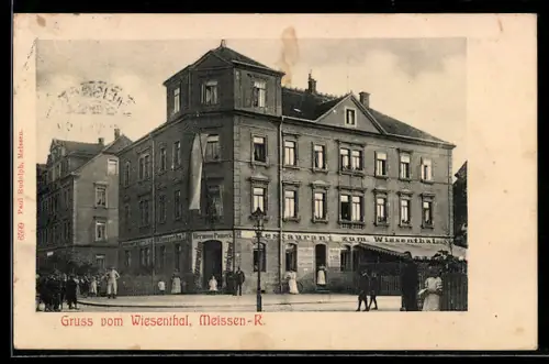 AK Meissen, Restaurant zum Wiesenthal in der Gartenstrasse
