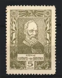 Reklamemarke Portrait König Ludwig III. von Bayern