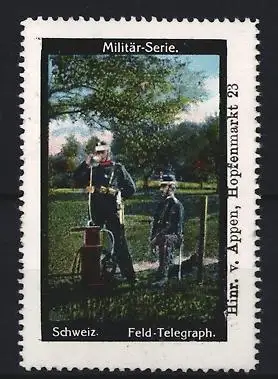 Reklamemarke Schweiz, Militär-Serie, Feld-Telegraph