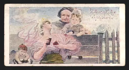 Sammelbild Stollwerk`sche Schokolade, Mutter mit zwei Kindern
