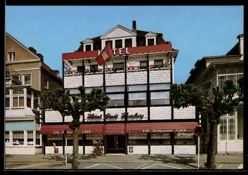 AK Travemünde, Hotel Stadt Hamburg, Vorderansicht, Vorderreihe 60