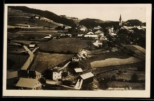 AK Königswiesen /O. Ö., Totalansicht mit Kirche aus der Vogelschau