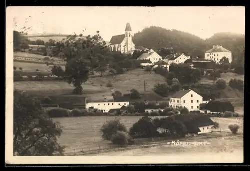 AK Kefermarkt, Ortspanorama mit Kirche