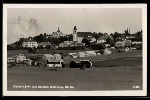 AK Kefermarkt /Ob. Ö., Kefermarkt mit Schloss Weinberg