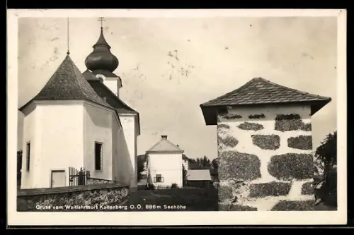 AK Kaltenberg /O. Ö., Wallfahrtskirche mit benachbarten Gebäuden