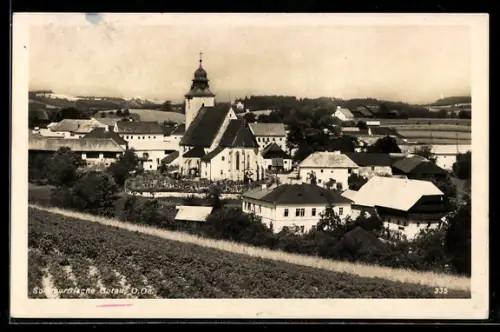 AK Gutau /Ob. Öst., Ortspanorama mit Kirche