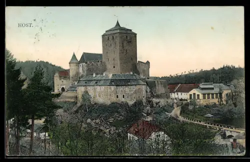 AK Kost, Blick auf die Burg