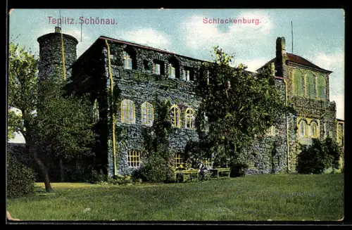 AK Teplitz-Schönau, die Schlackenburg