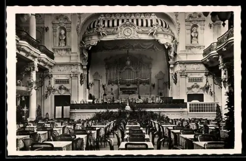 AK Karlsbad, Hotel Pupp, Konzertsalon mit Orgel