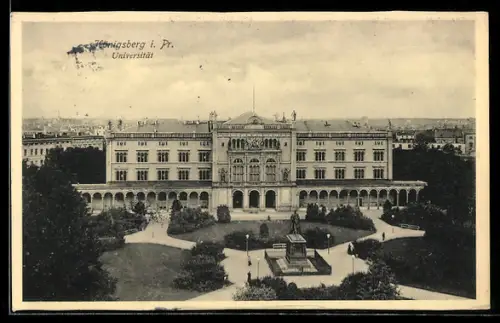 AK Königsberg i. Pr., Blick auf die Universität
