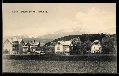AK Techendorf, Ortspartie mit Blick auf den Gmeineg