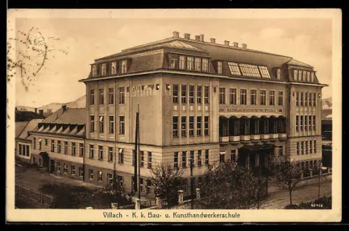 AK Villach, K. K. Bau- und Kunsthandwerkerschule