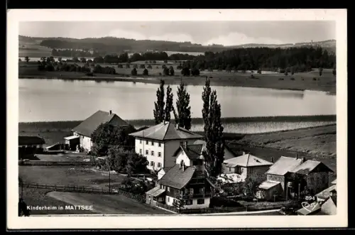 AK Mattsee /Salzburg, Kinderheim mit See aus der Vogelschau