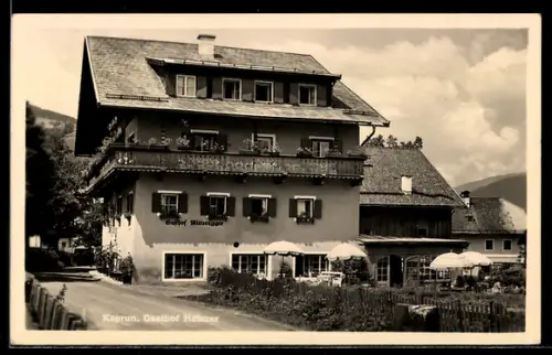 AK Kaprun, Gasthof Hainzer mit Strasse u. Garten