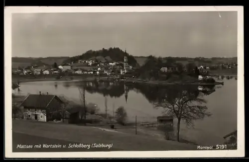 AK Mattsee /Salzburg, Mattsee mit Wartstein und Schlossberg